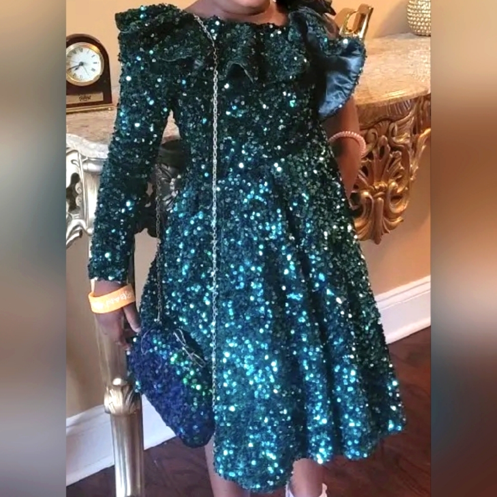 Full Sequence girls dress